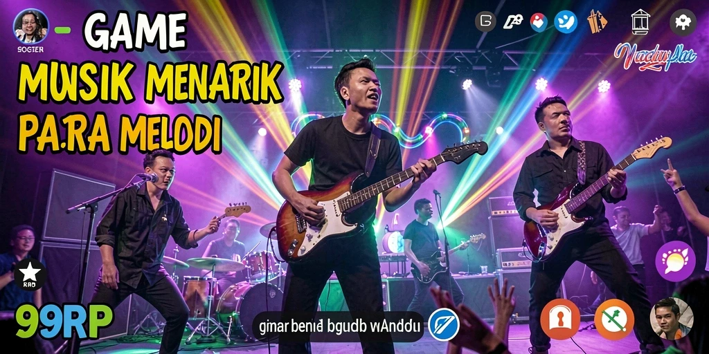 Tampilan gameplay 99RP yang penuh energi dan ritme.