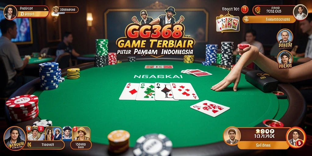 Screenshot gameplay GG368 menampilkan intensitas dan keseruan bermain Poker.