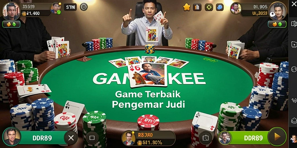Tampilan gameplay poker yang mendebarkan dalam IDR89.