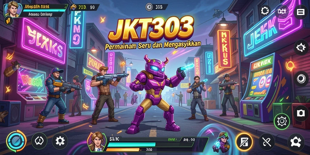 Screenshot JKT303 menampilkan gameplay Arcade yang seru dan penuh aksi.