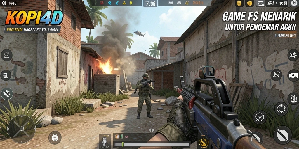 Screenshot utama menunjukkan aksi seru dalam gameplay KOPI4D.