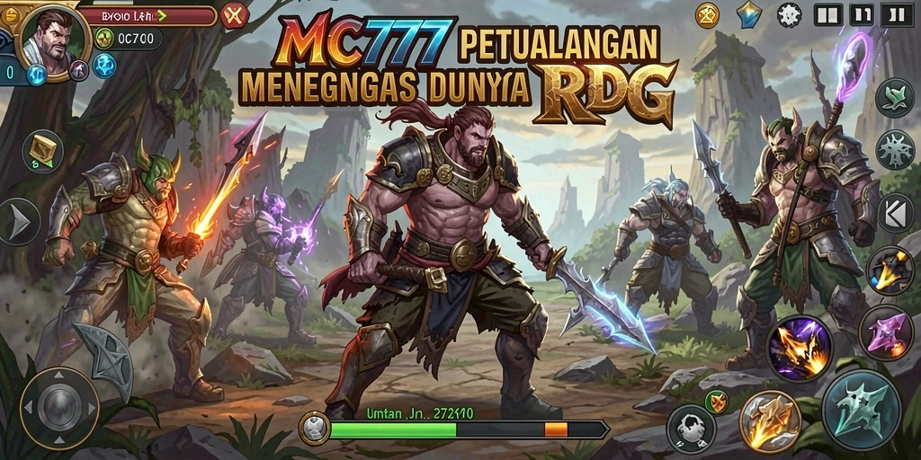 Tampilan gameplay MC777 yang mendebarkan dan penuh aksi RPG.