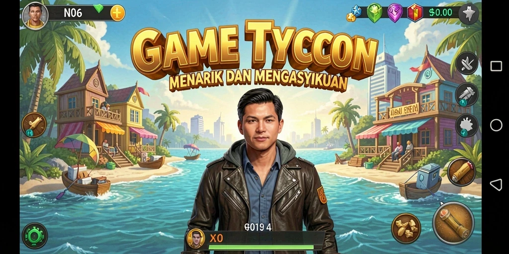 Gameplay N06 yang menarik dan strategi bisnis yang mendebarkan.