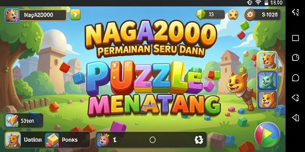 Screenshot NAGA2000 menampilkan gameplay Puzzle yang menarik.