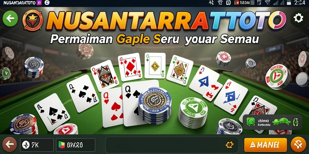 Screenshot NUSANTARATOTO menampilkan suasana bermain Gaple yang seru.