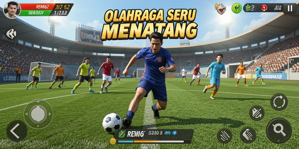 Gambar menunjukkan intensitas pertandingan olahraga dalam REMI62.