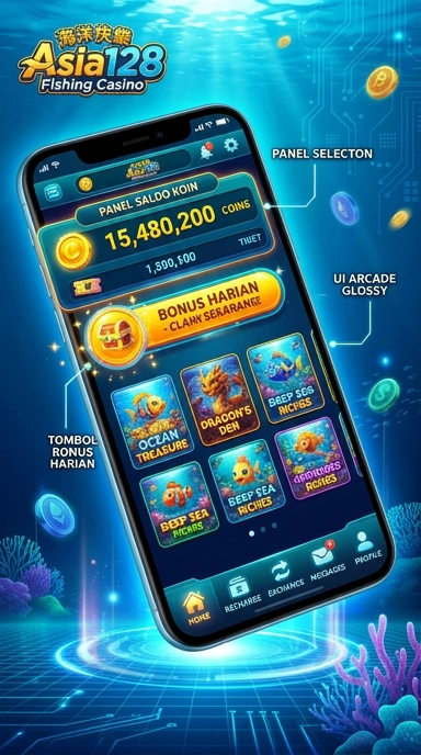 Screenshot aplikasi asia128 menunjukkan berbagai fitur menarik.